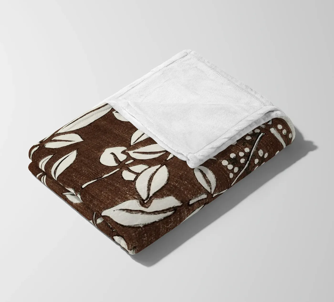 Leaf pattern fleece blanket by vintageshop