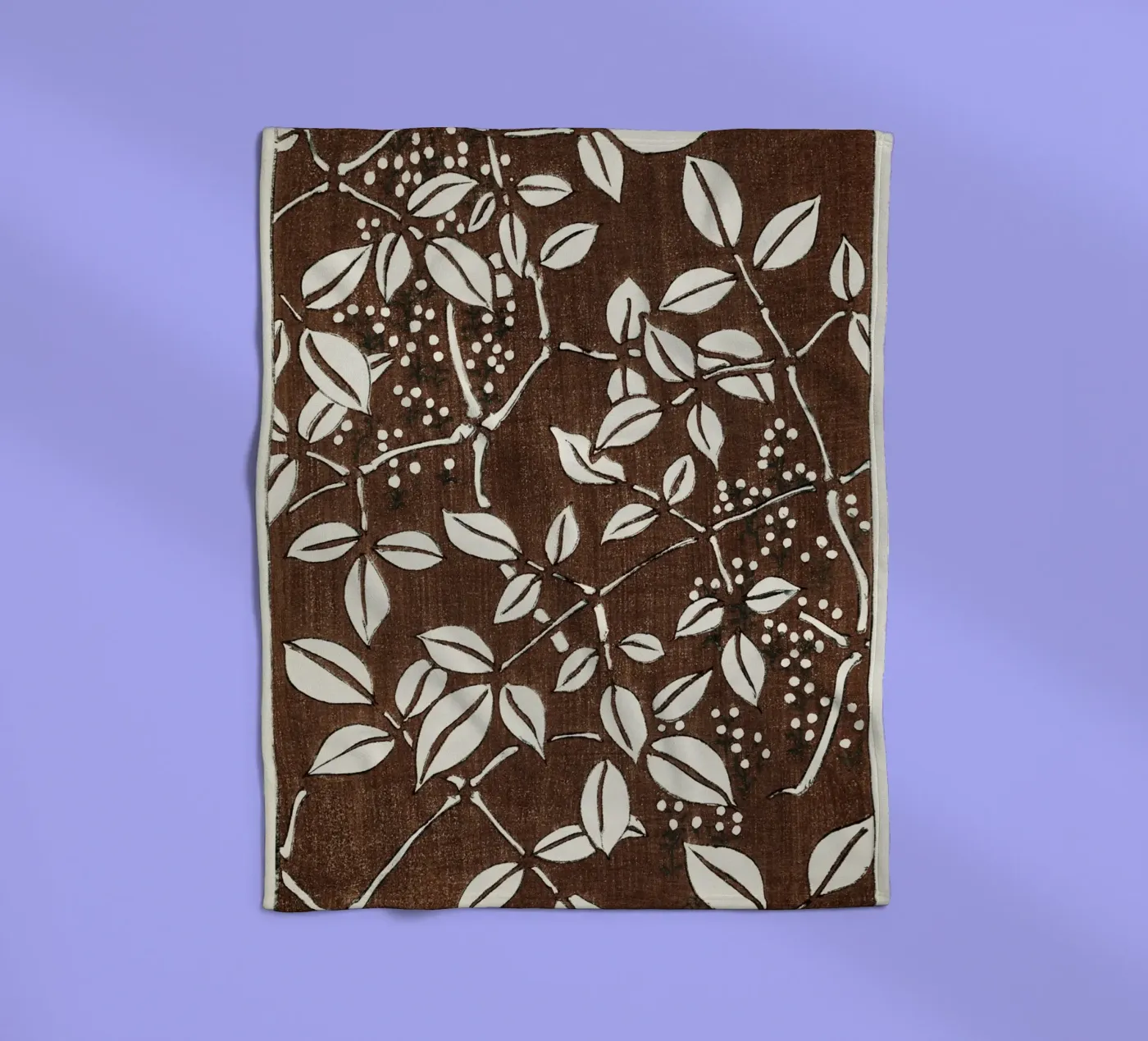 Leaf pattern fleece blanket by vintageshop