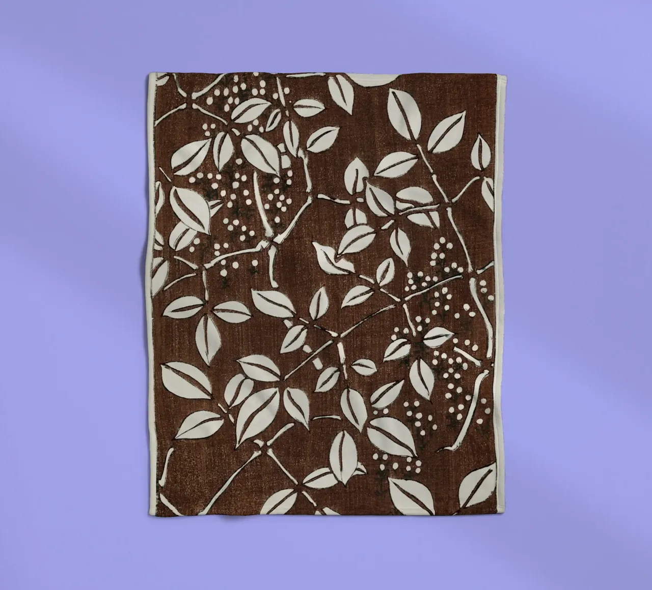 Leaf pattern Fleecedecke von vintageshop