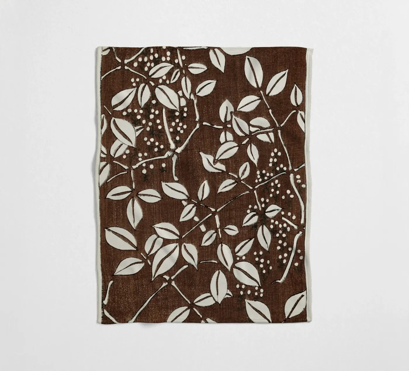 Leaf pattern fleece blanket by vintageshop