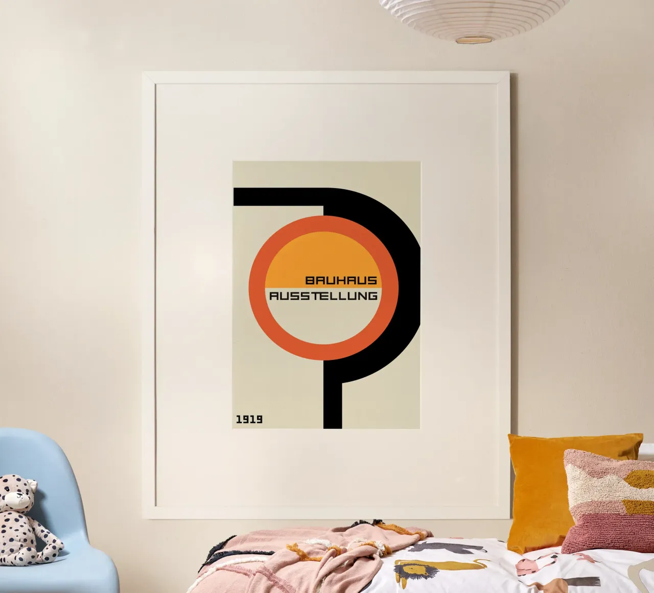Mostra Bauhaus Design geometrico 1919 poster con telaio in plastica da Jam Poster
