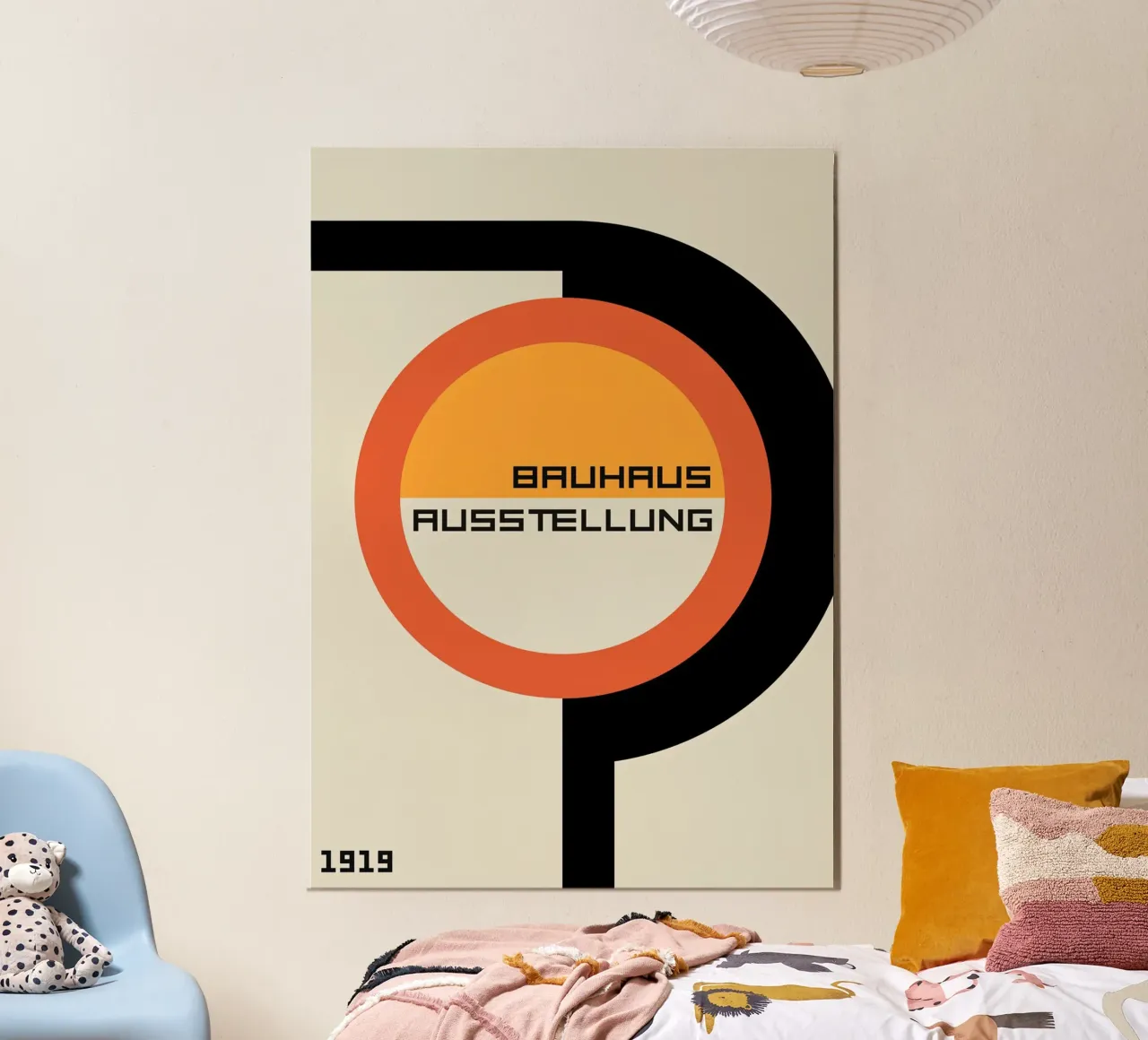 Mostra Bauhaus Design geometrico 1919 poster con telaio in plastica da Jam Poster