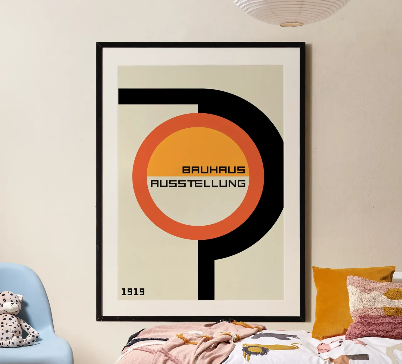 Mostra Bauhaus Design geometrico 1919 poster con telaio in plastica da Jam Poster