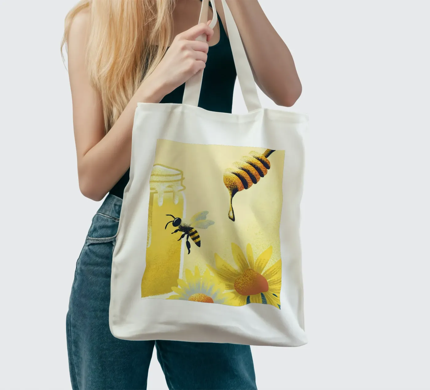 Miele e api borsa in juta da SOUL SHOP