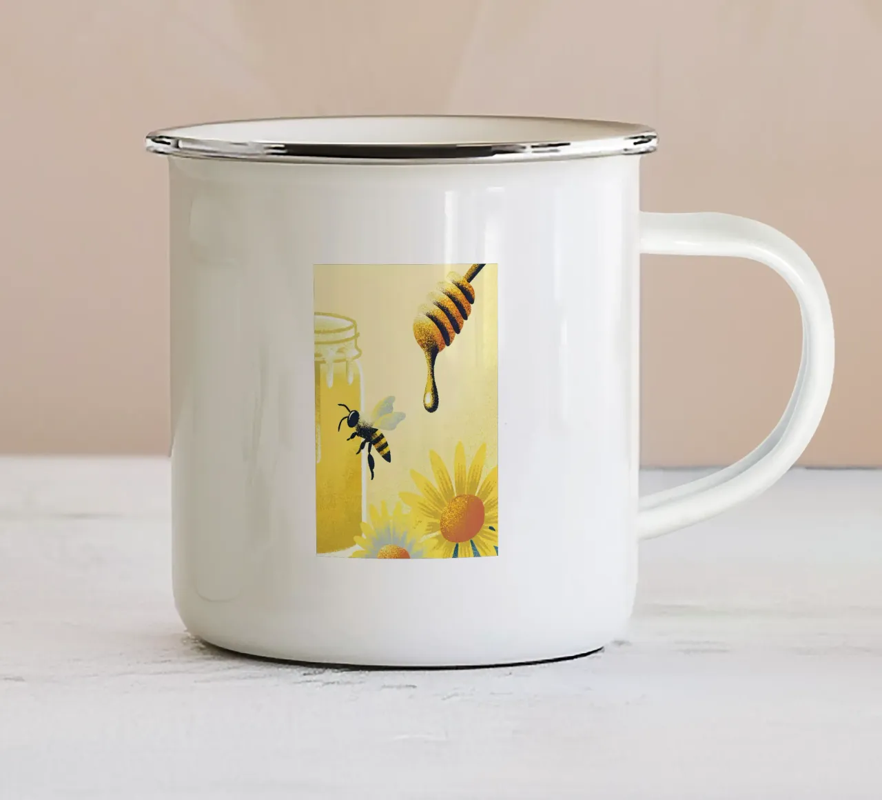 Miele e api tazza in smalto da SOUL SHOP