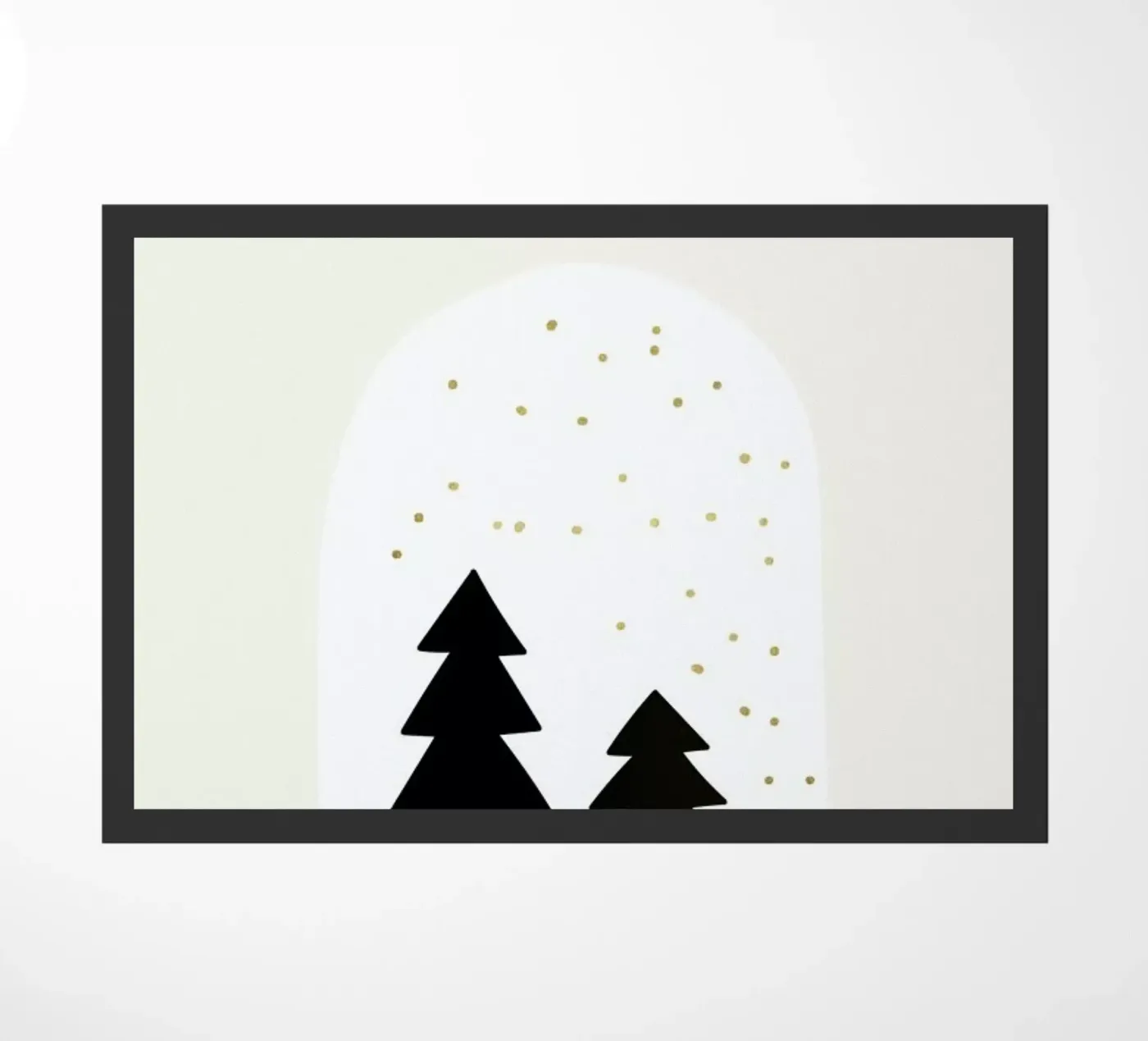 Dancing Snowflakes doormat by Kubistika