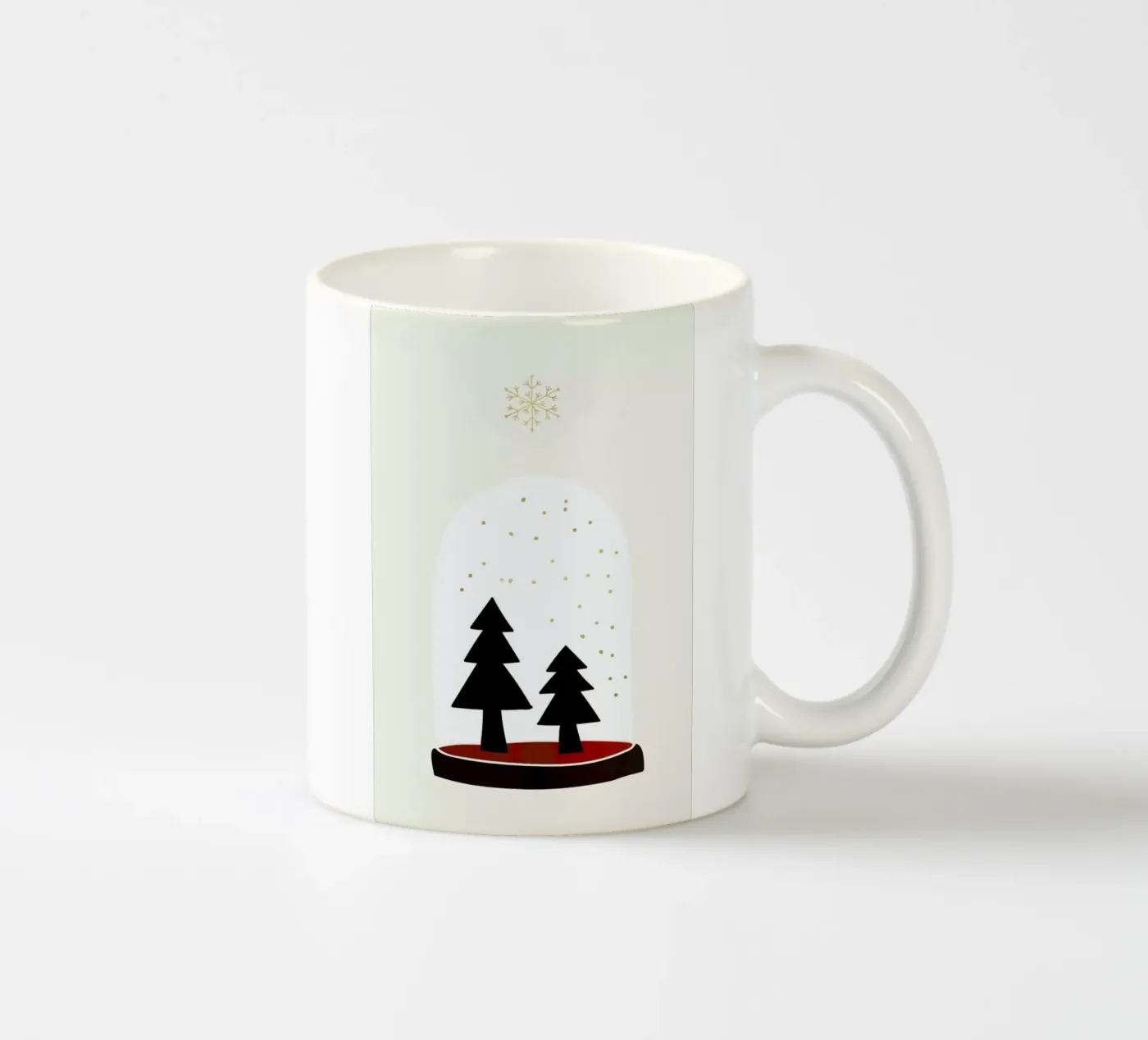 Dancing Snowflakes ceramic mug by Kubistika