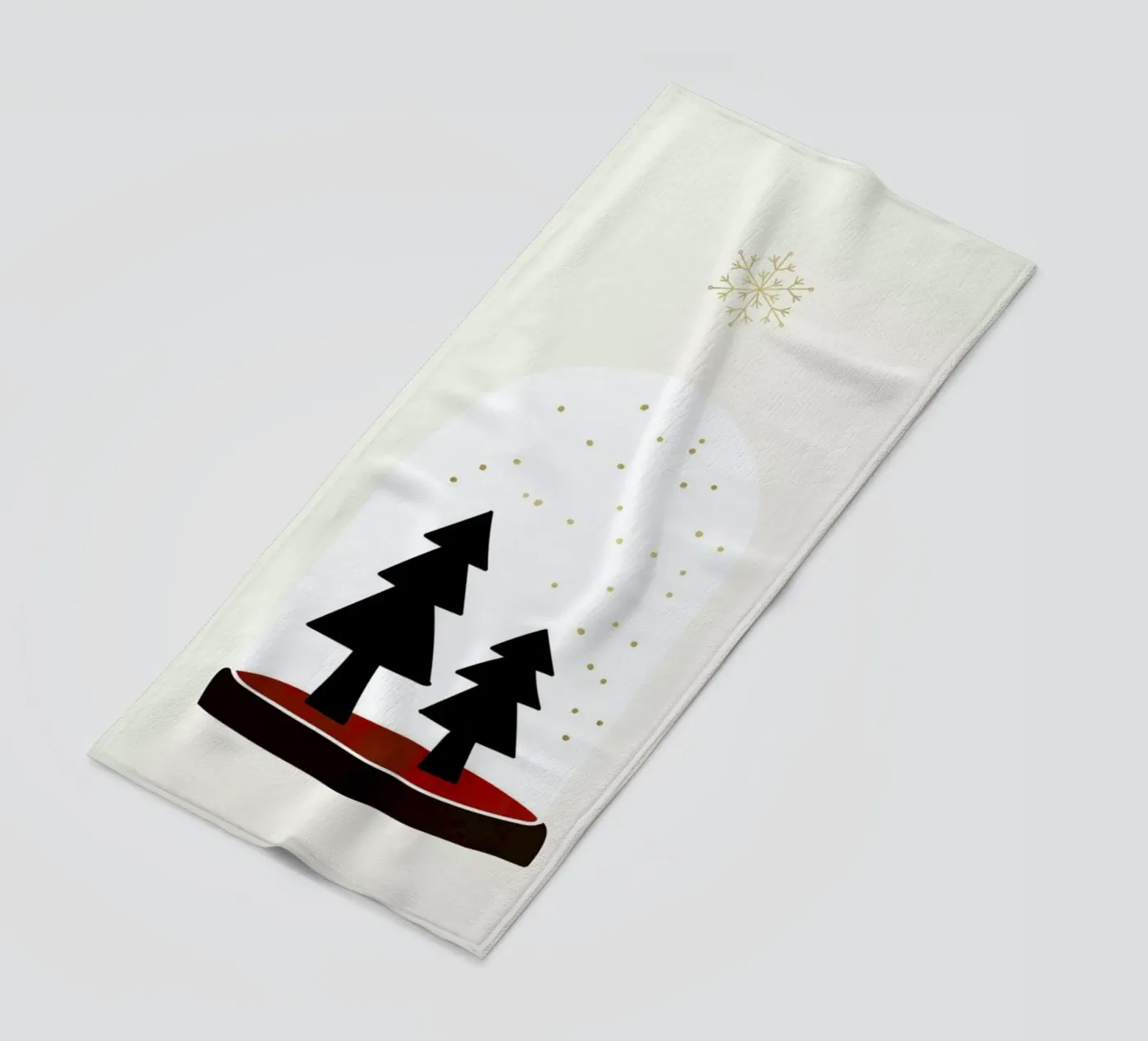Dancing Snowflakes strandhanddoek van Kubistika