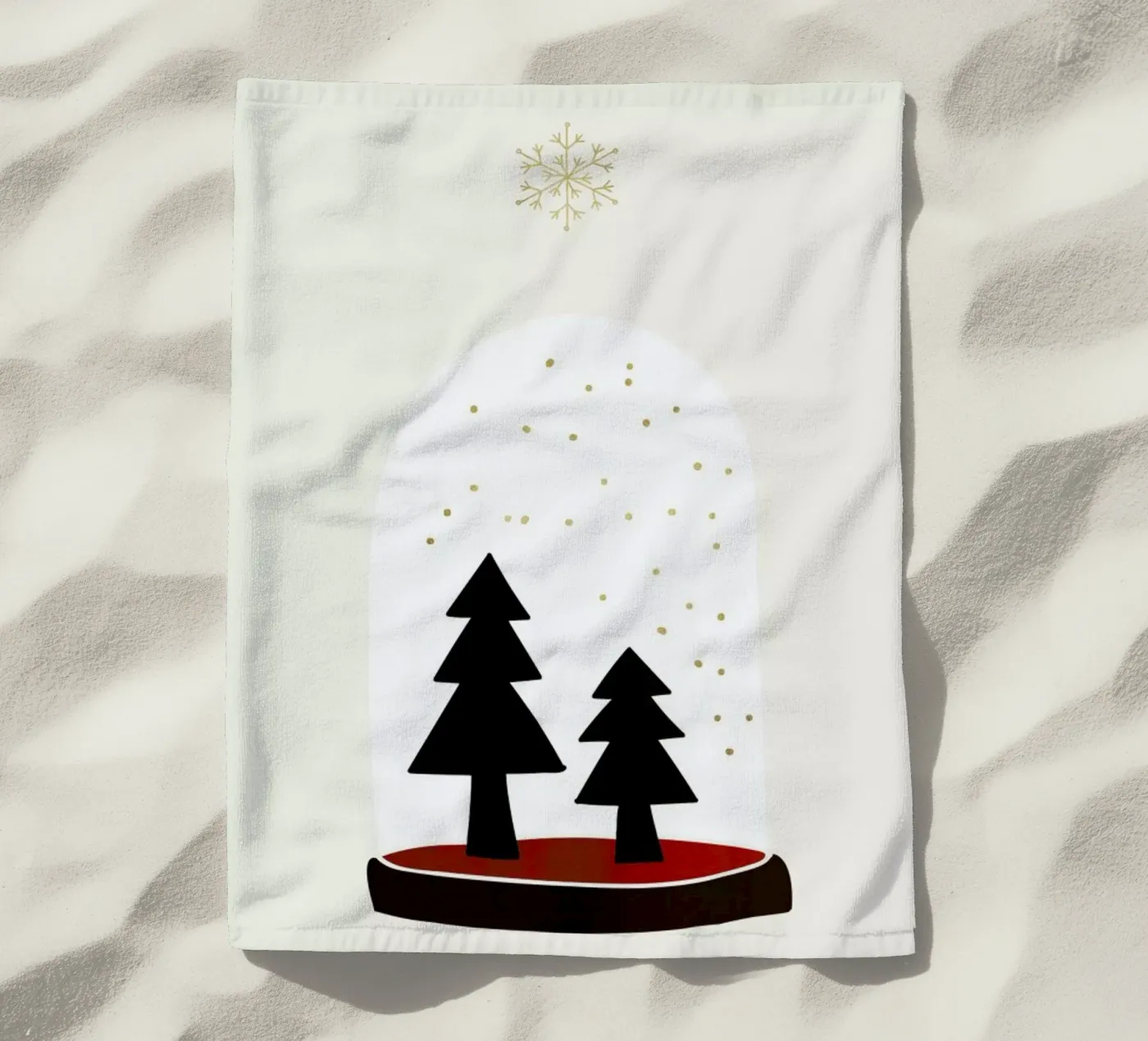 Dancing Snowflakes strandhanddoek van Kubistika
