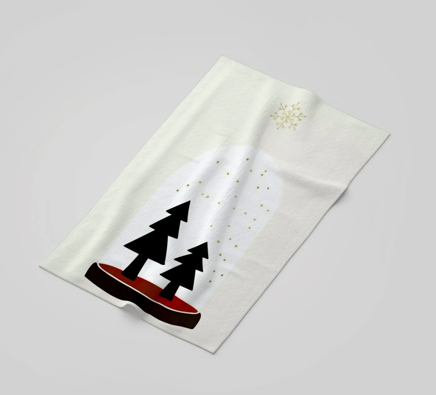 Dancing Snowflakes strandhanddoek van Kubistika