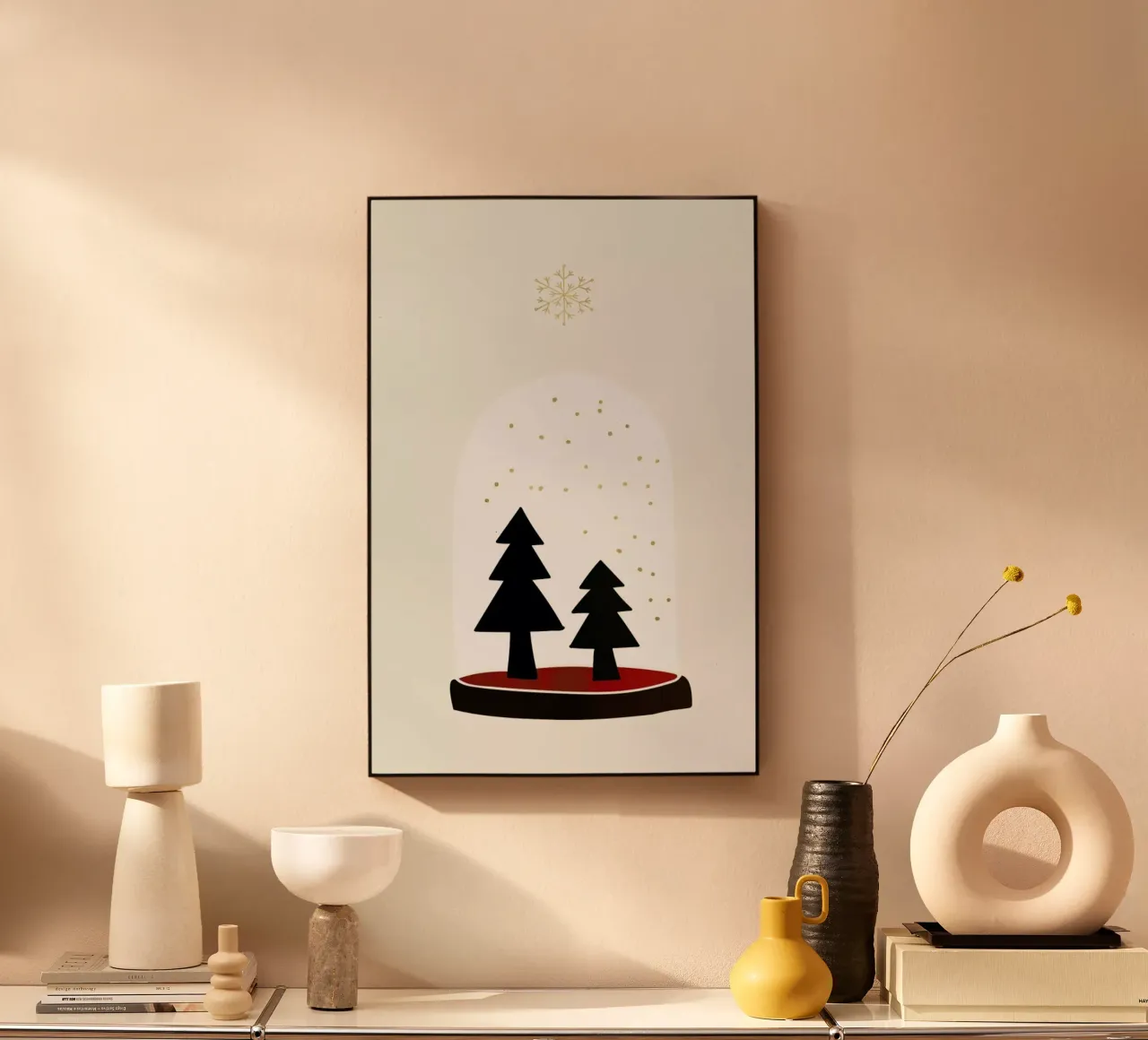 Dancing Snowflakes Alu-Dibond von Kubistika