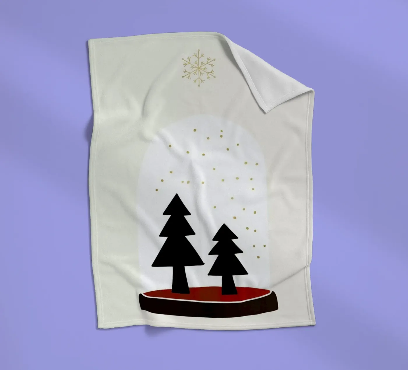 Dancing Snowflakes Fleecedecke von Kubistika