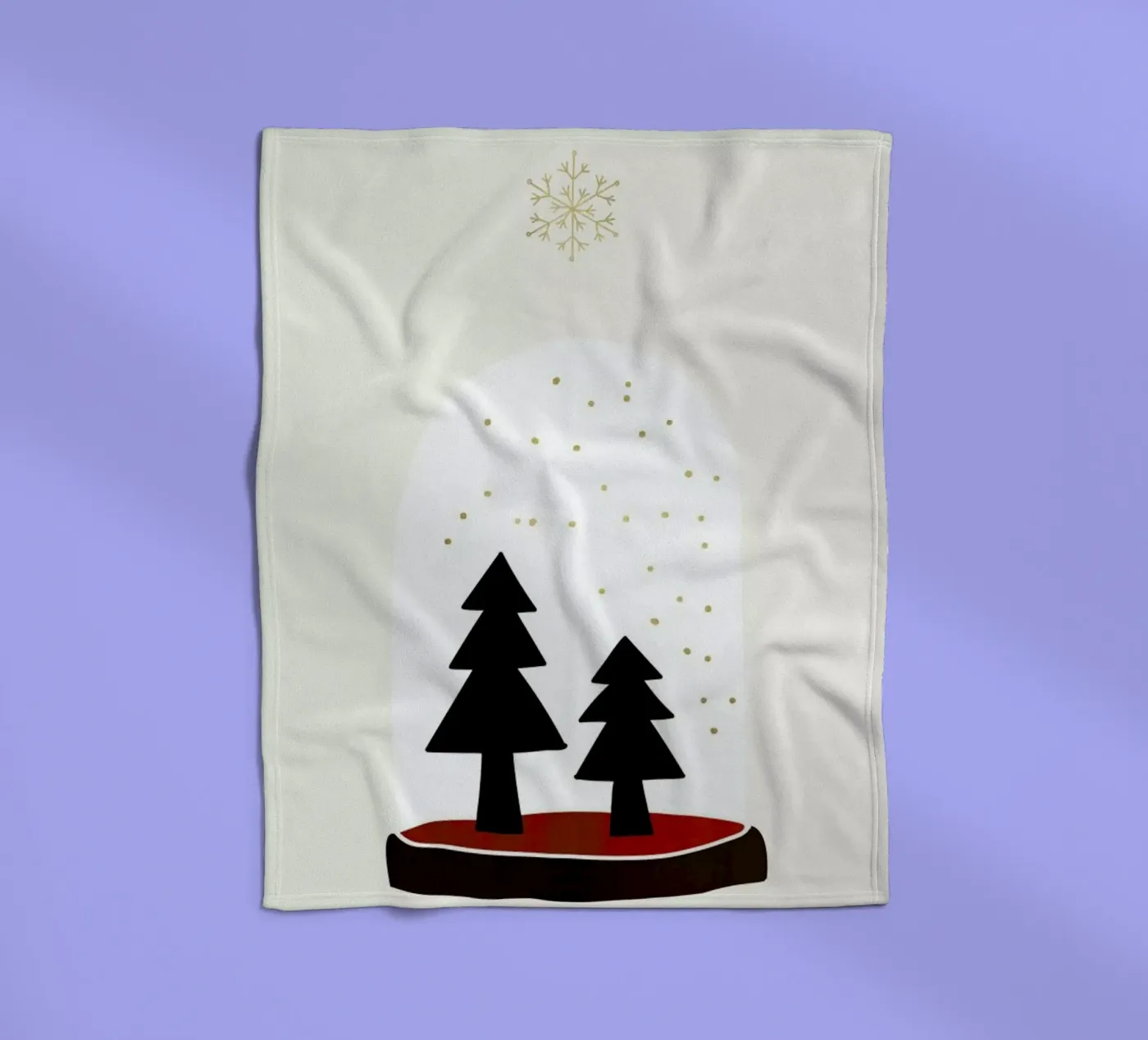 Dancing Snowflakes Fleecedecke von Kubistika