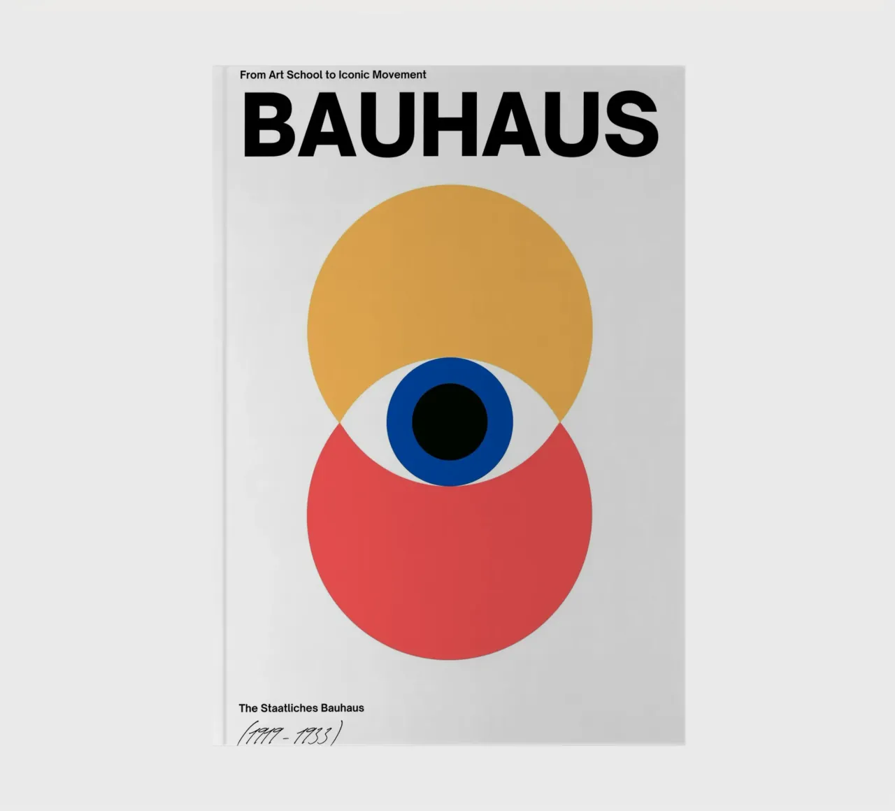 Bauhaus Eye - Abstract geometry in red and yellow notebook by Casa Calm