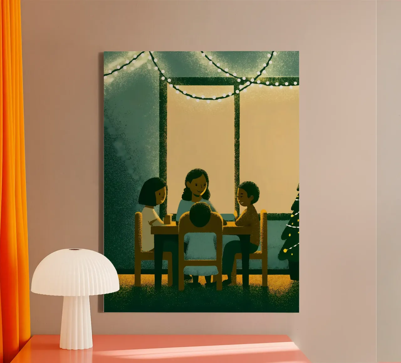 Gezinsmaaltijd canvas met Baklijst van SOUL SHOP