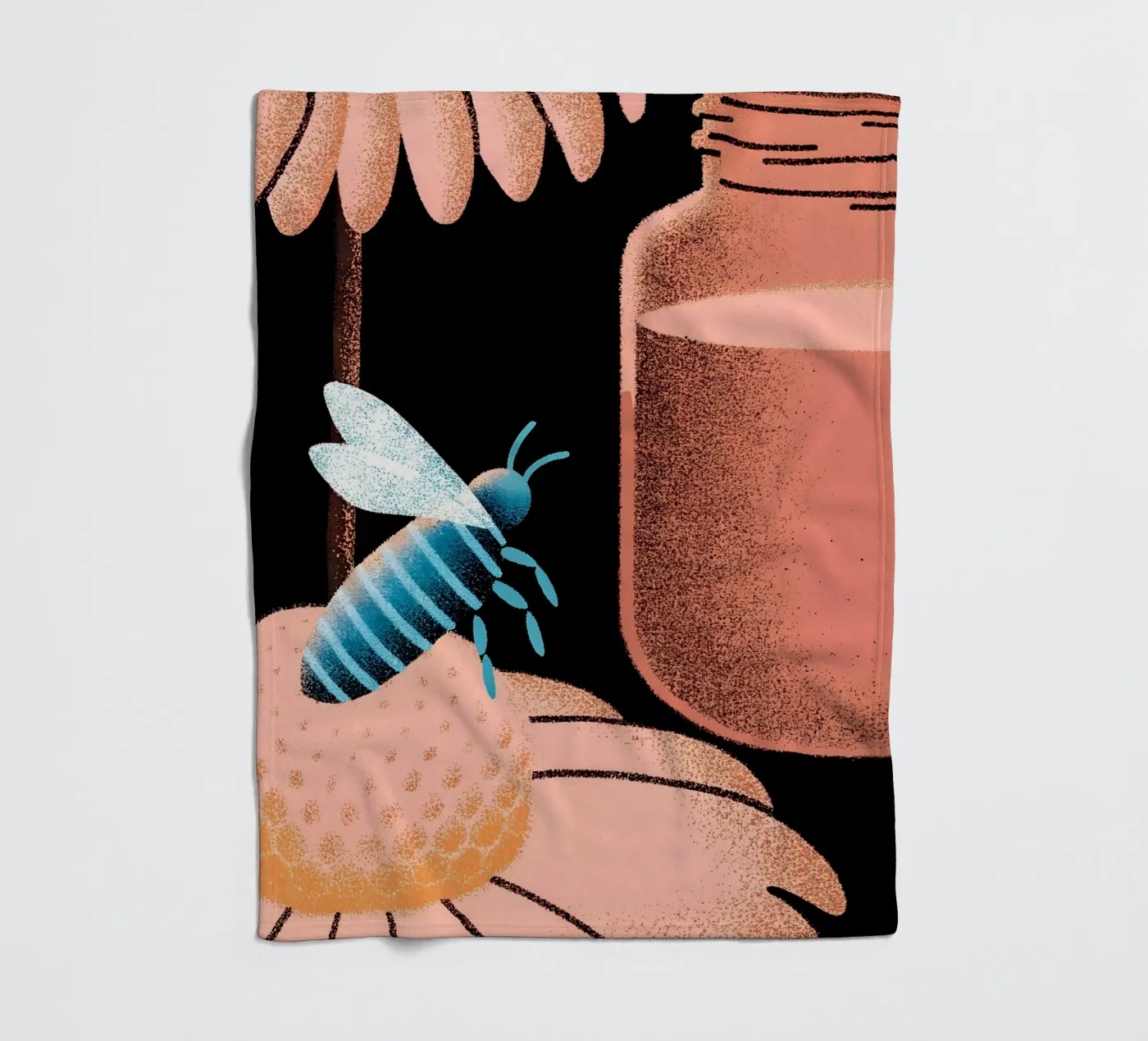 Honey and Bees fleece blanket by SOUL SHOP