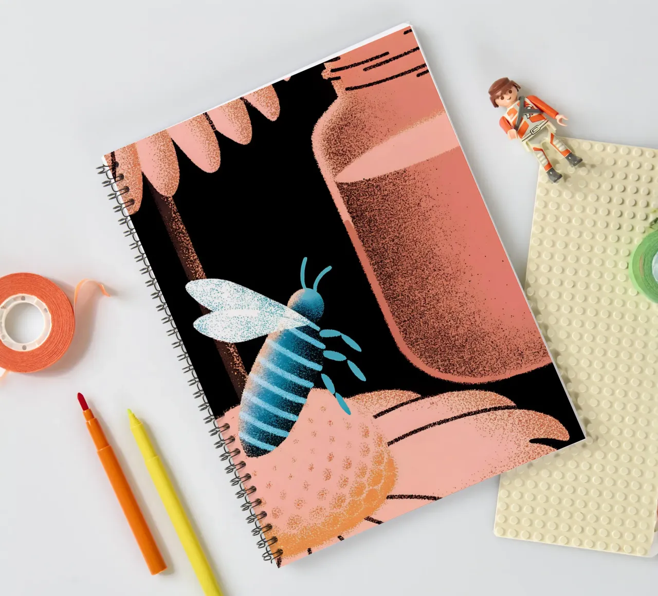 Honey and Bees spiral notebook by SOUL SHOP