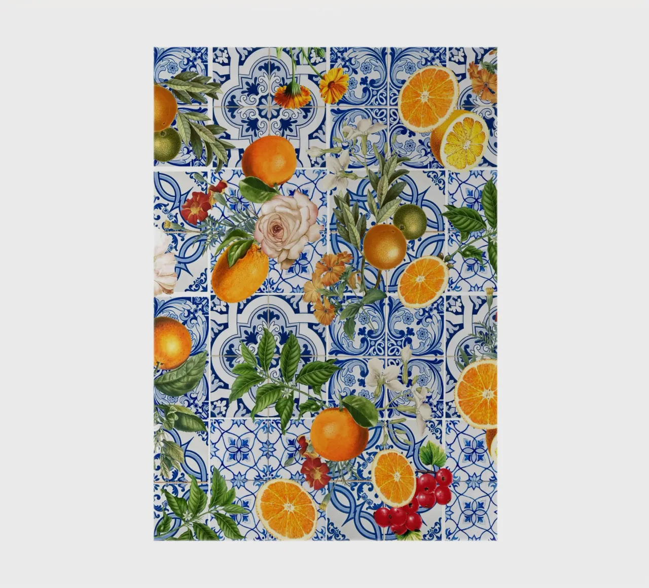 Arance vintage su piastrelle marocchine sbiadite Fascino rustico diario da Stilrausch