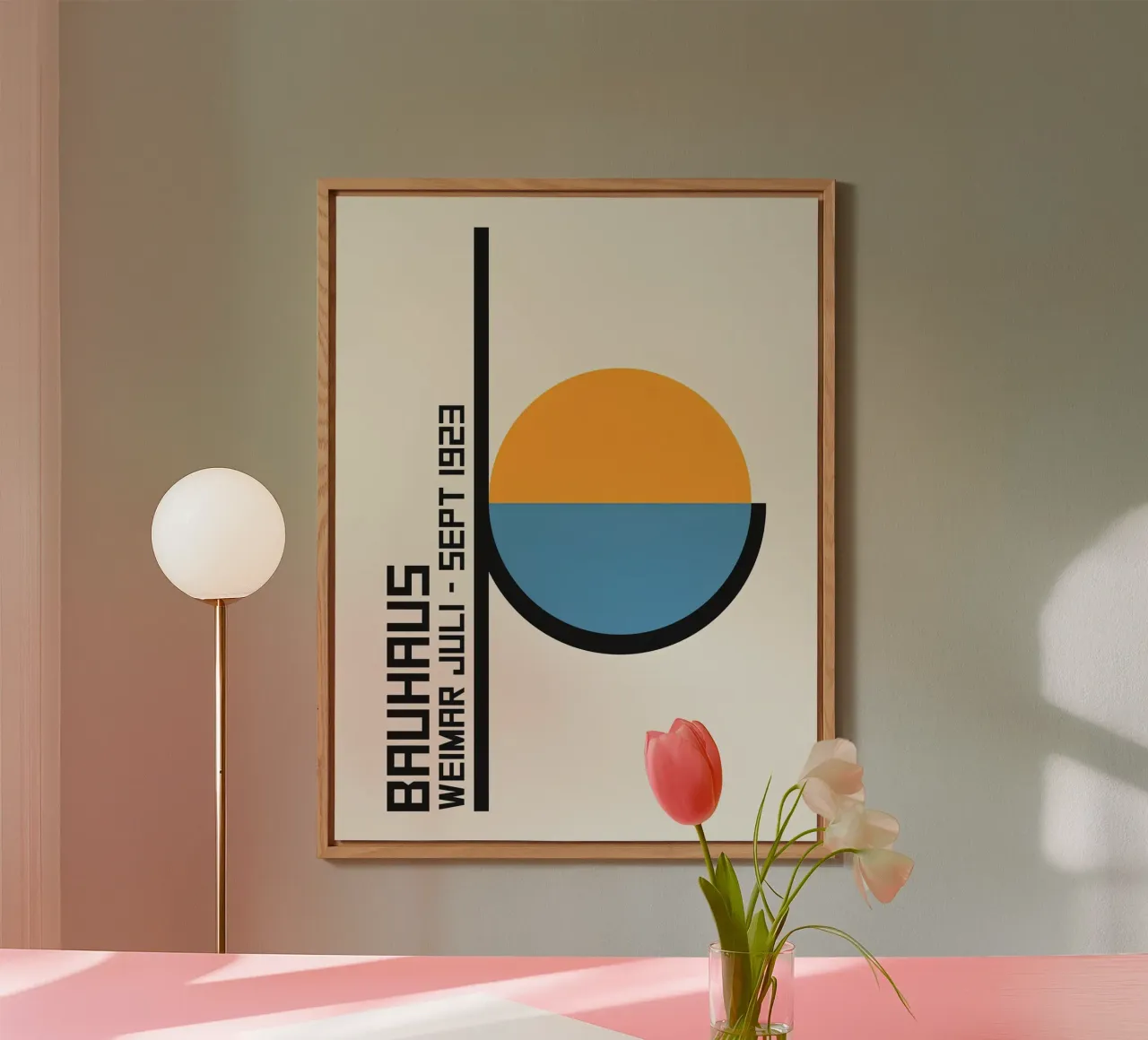 Bauhaus Weimar Design geometrico 1919 alluminio dibond da Jam Poster