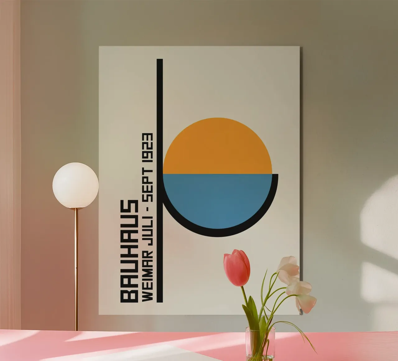 Bauhaus Weimar Design geometrico 1919 alluminio dibond da Jam Poster