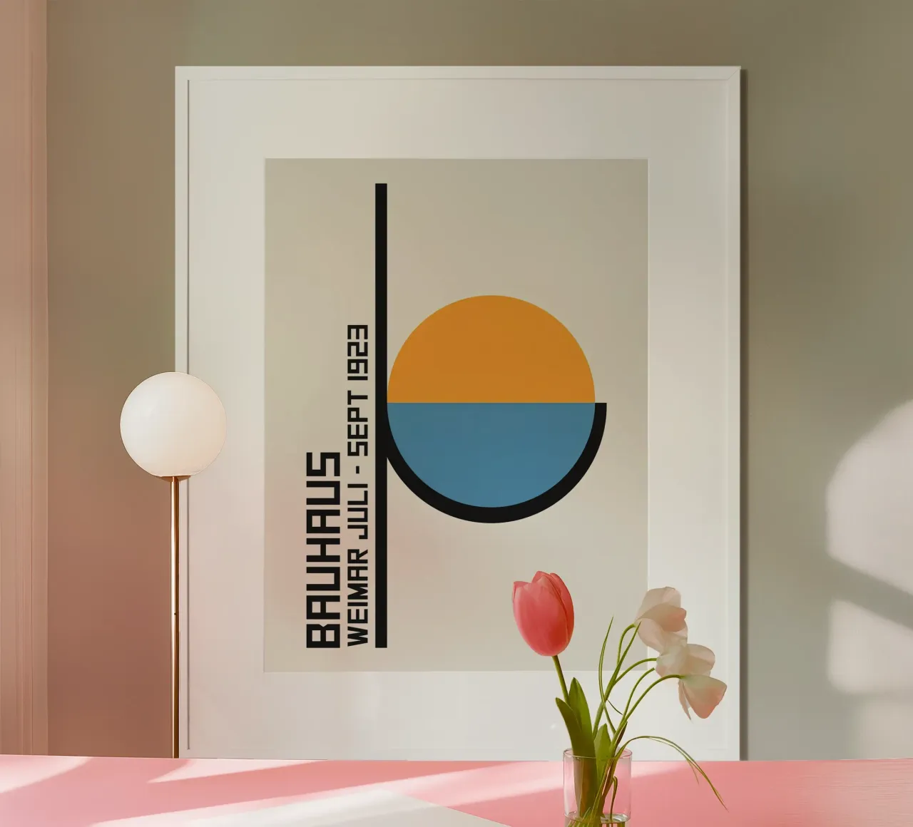 Bauhaus Weimar Design geometrico 1919 carta hahnemühle da Jam Poster