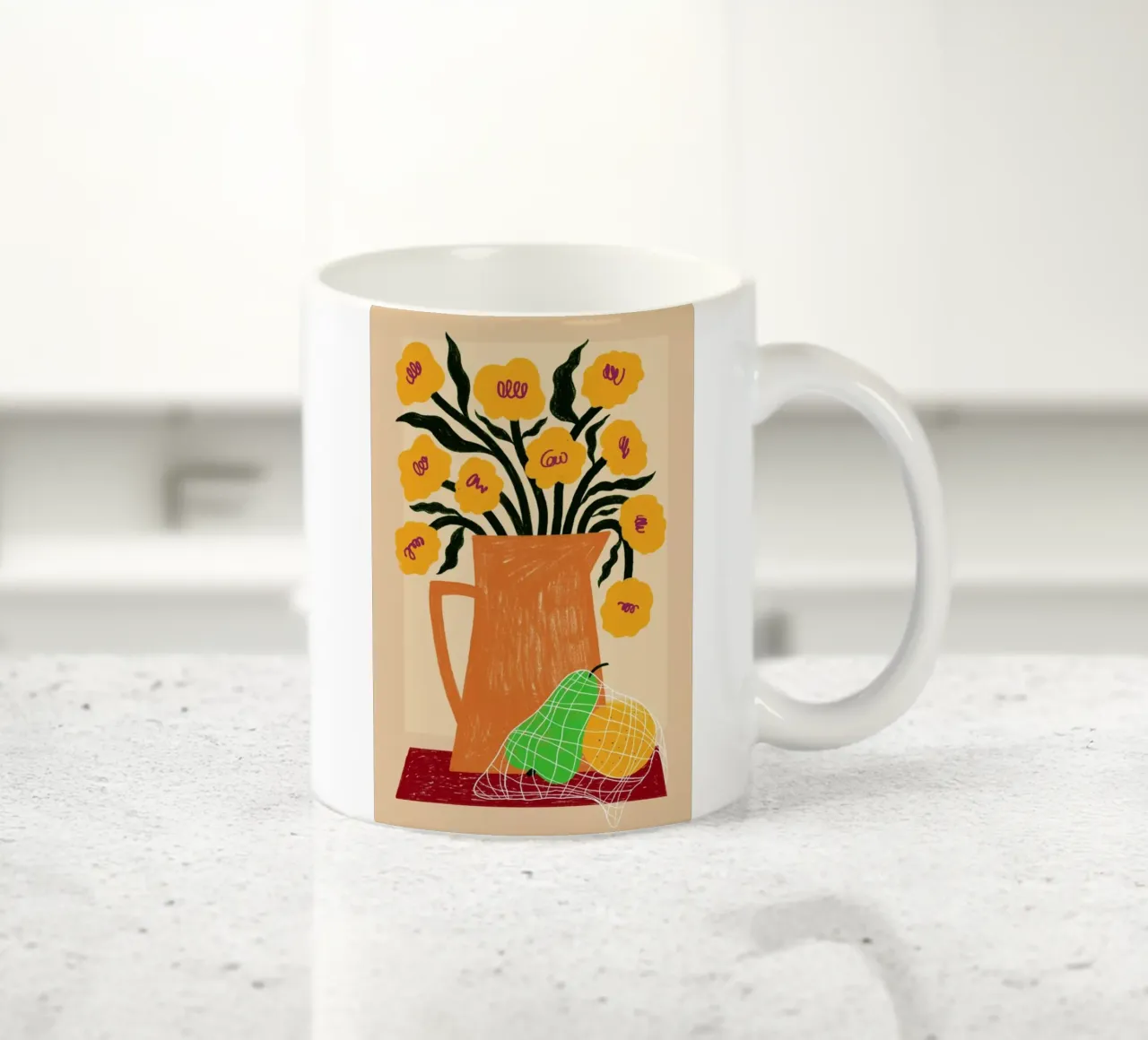 Flowers & Fruits II tazza in ceramica da Pure