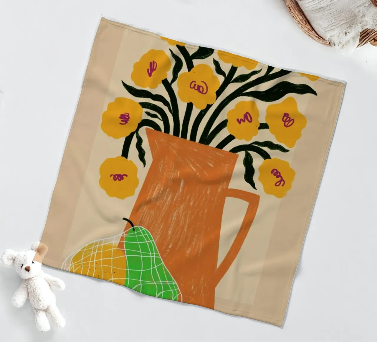 Flowers & Fruits II coperta in pile da Pure
