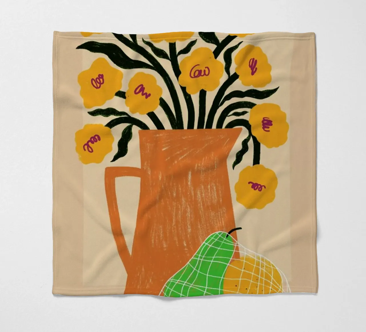 Flowers & Fruits II coperta in pile da Pure