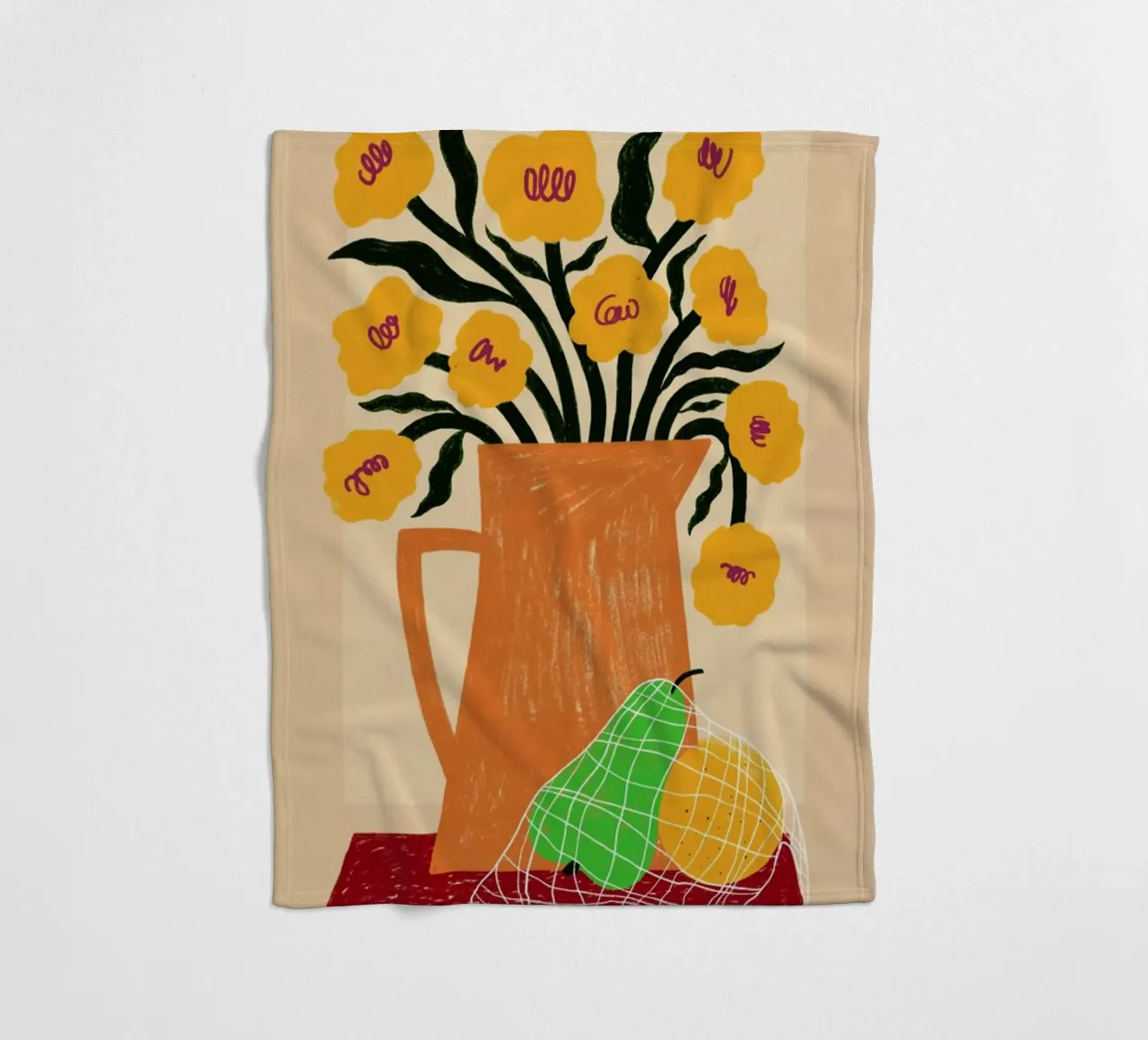 Flowers & Fruits II coperta in pile da Pure