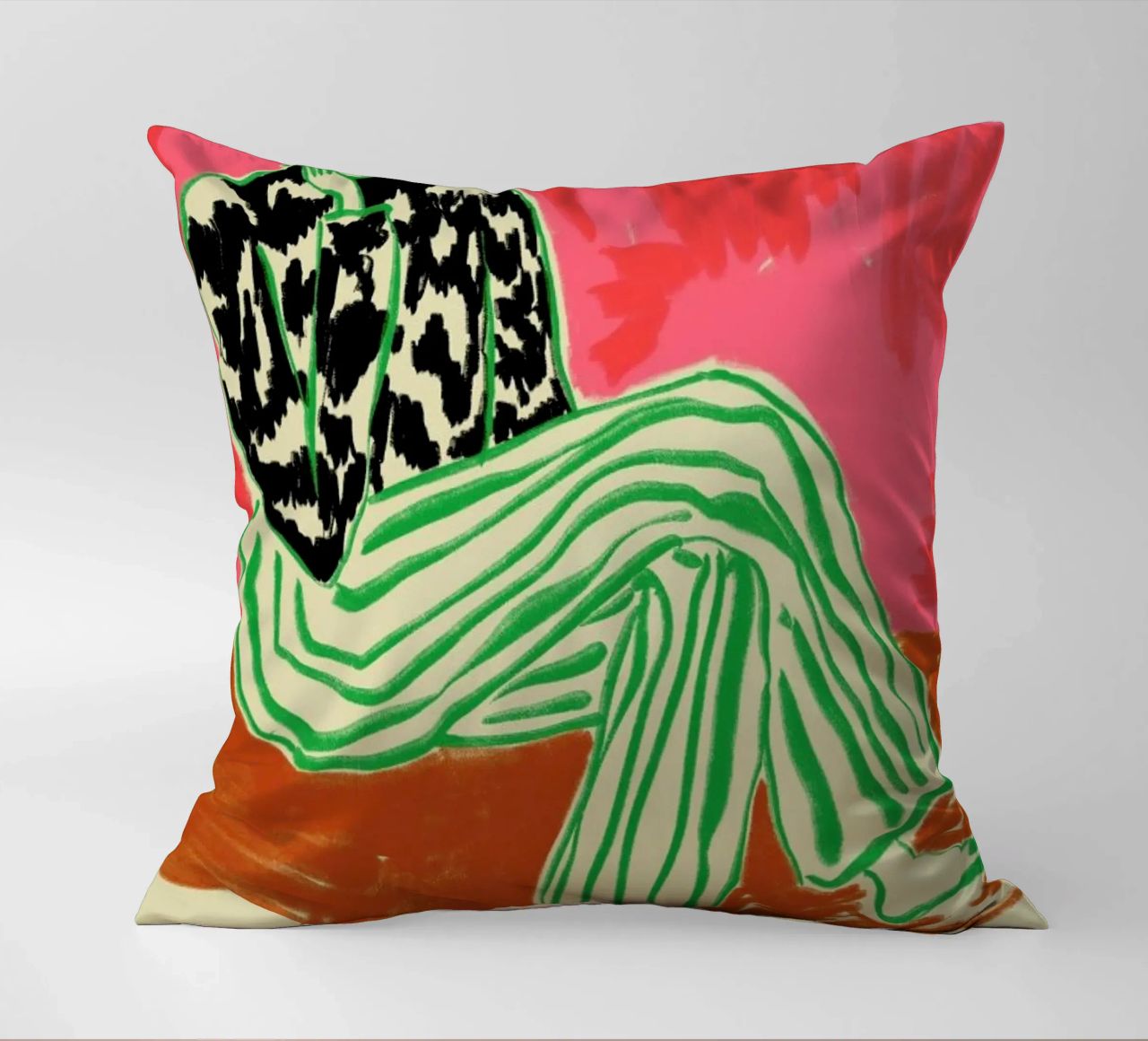 Calm Woman Portrait coussin de Sandra Poliakov