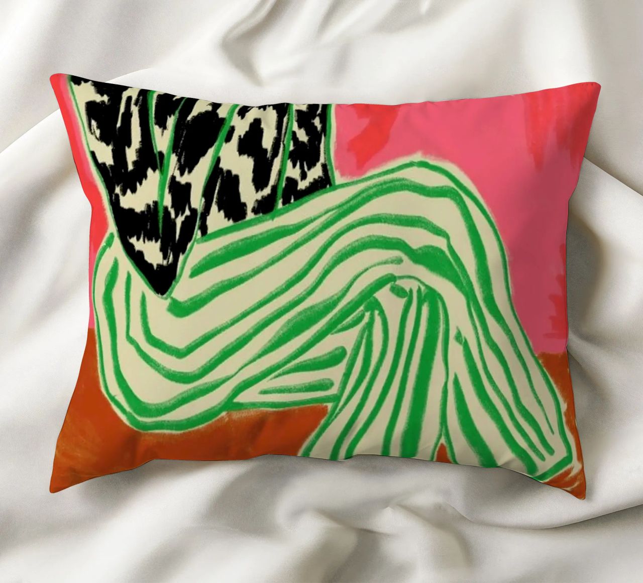 Calm Woman Portrait coussin de Sandra Poliakov