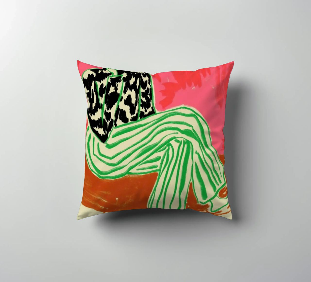 Calm Woman Portrait coussin de Sandra Poliakov