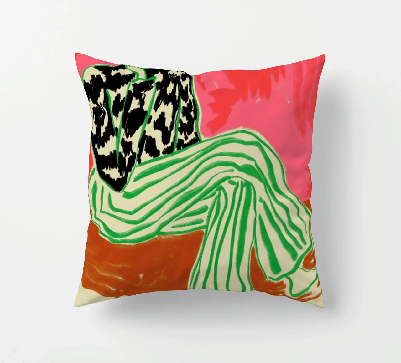 Calm Woman Portrait coussin de Sandra Poliakov