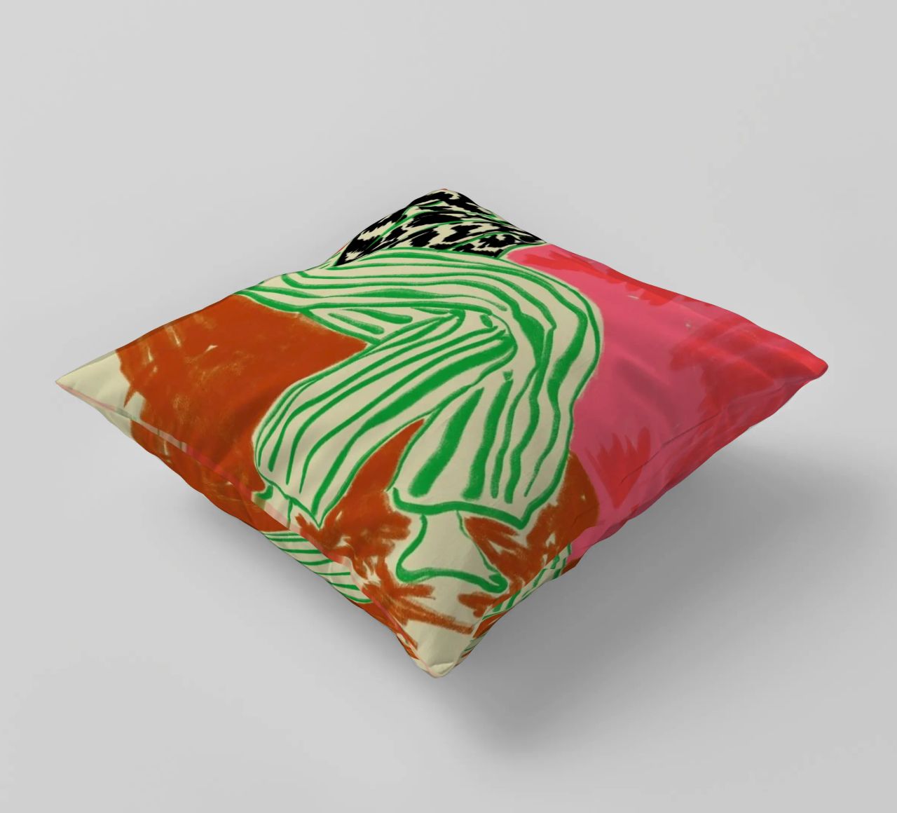 Calm Woman Portrait coussin de Sandra Poliakov