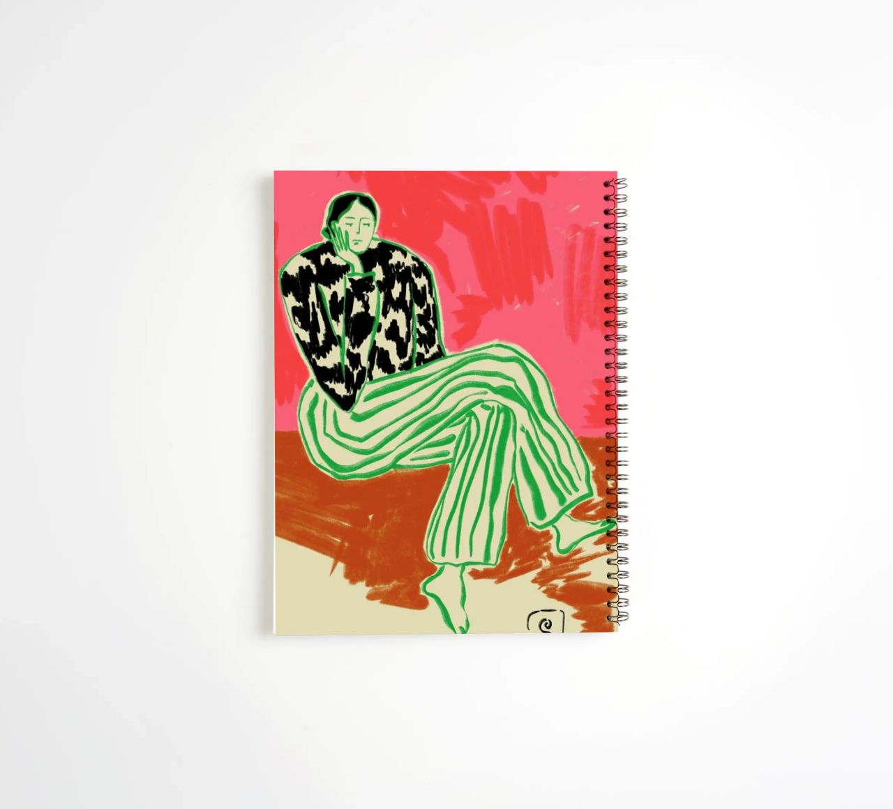 Calm Woman Portrait Ringbuch von Sandra Poliakov