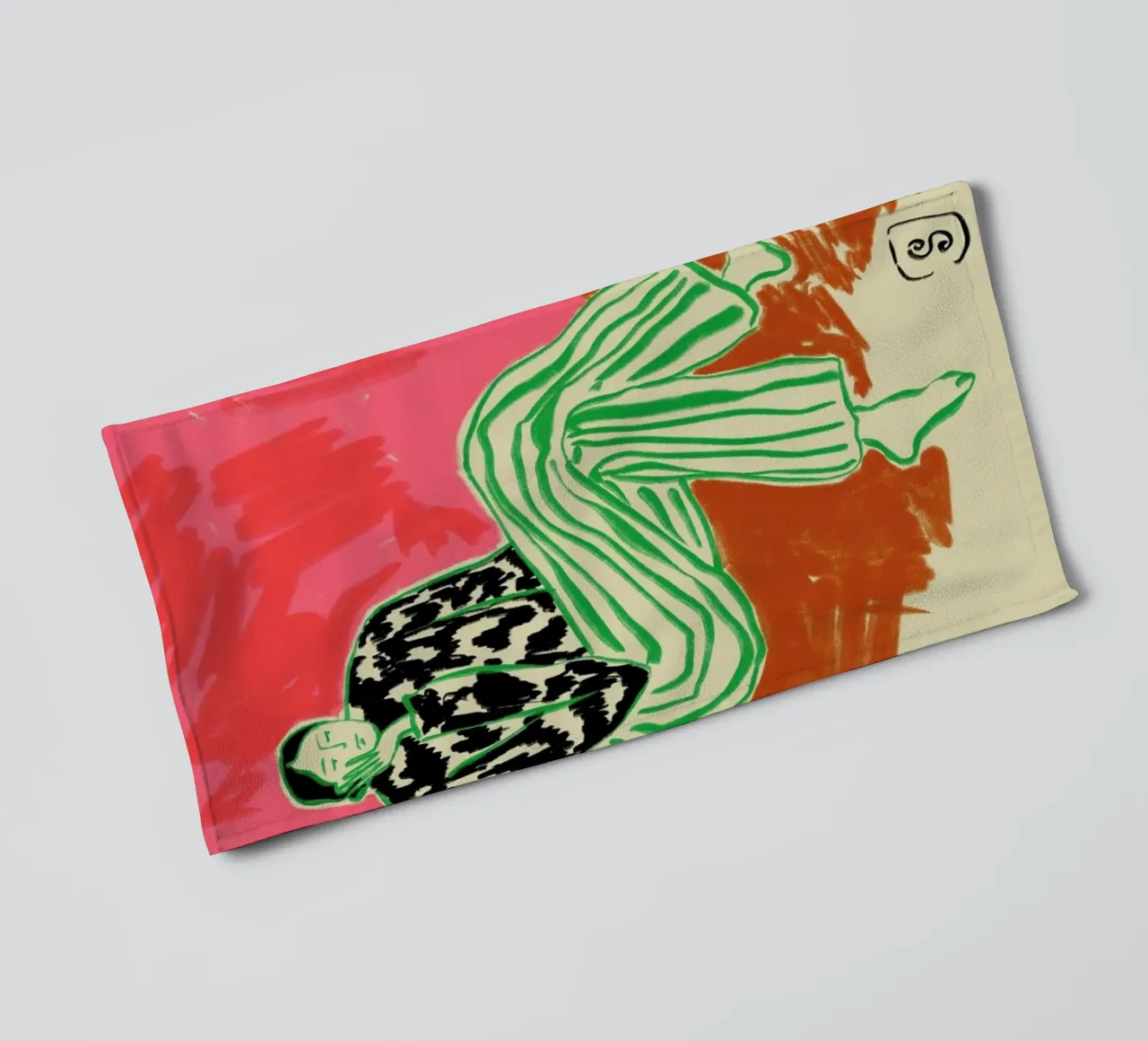 Calm Woman Portrait serviette de bain de Sandra Poliakov