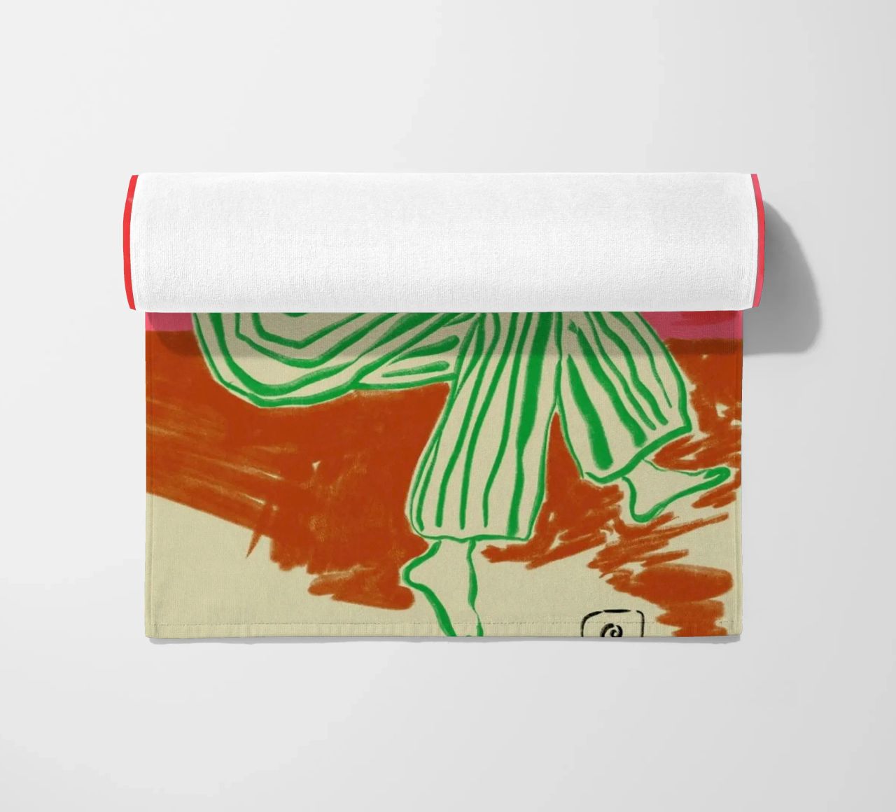 Calm Woman Portrait serviette de plage de Sandra Poliakov