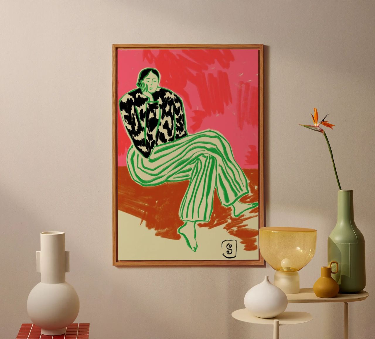 Calm Woman Portrait alluminio dibond da Sandra Poliakov