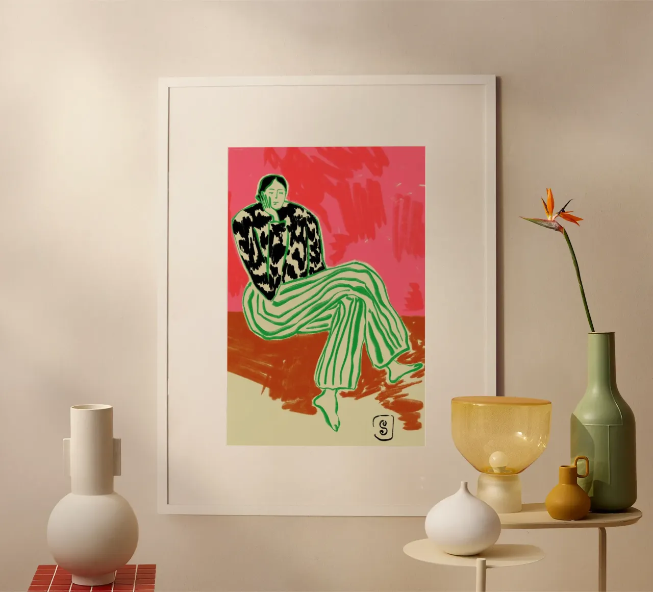 Calm Woman Portrait poster van Sandra Poliakov