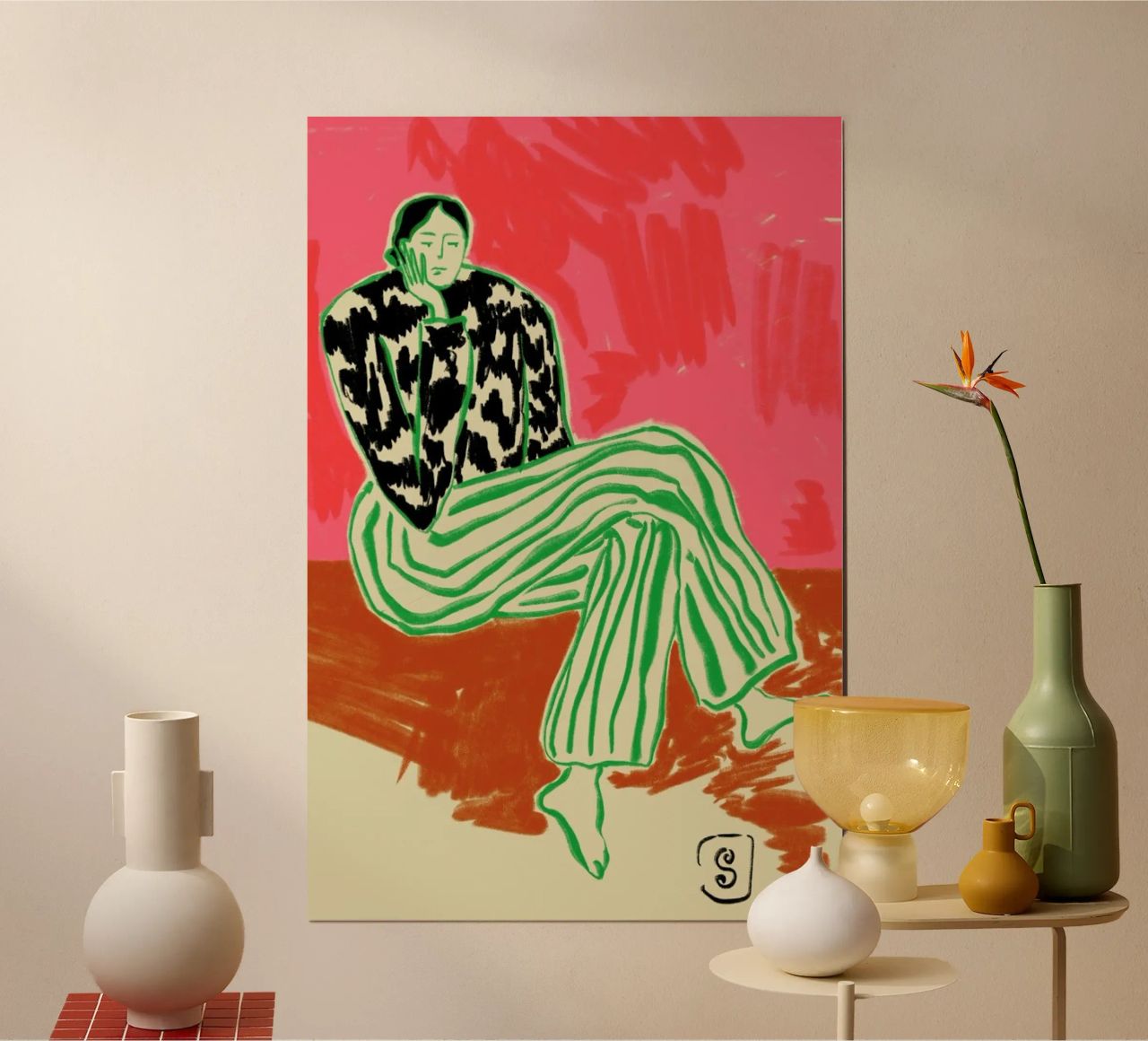Calm Woman Portrait Poster von Sandra Poliakov
