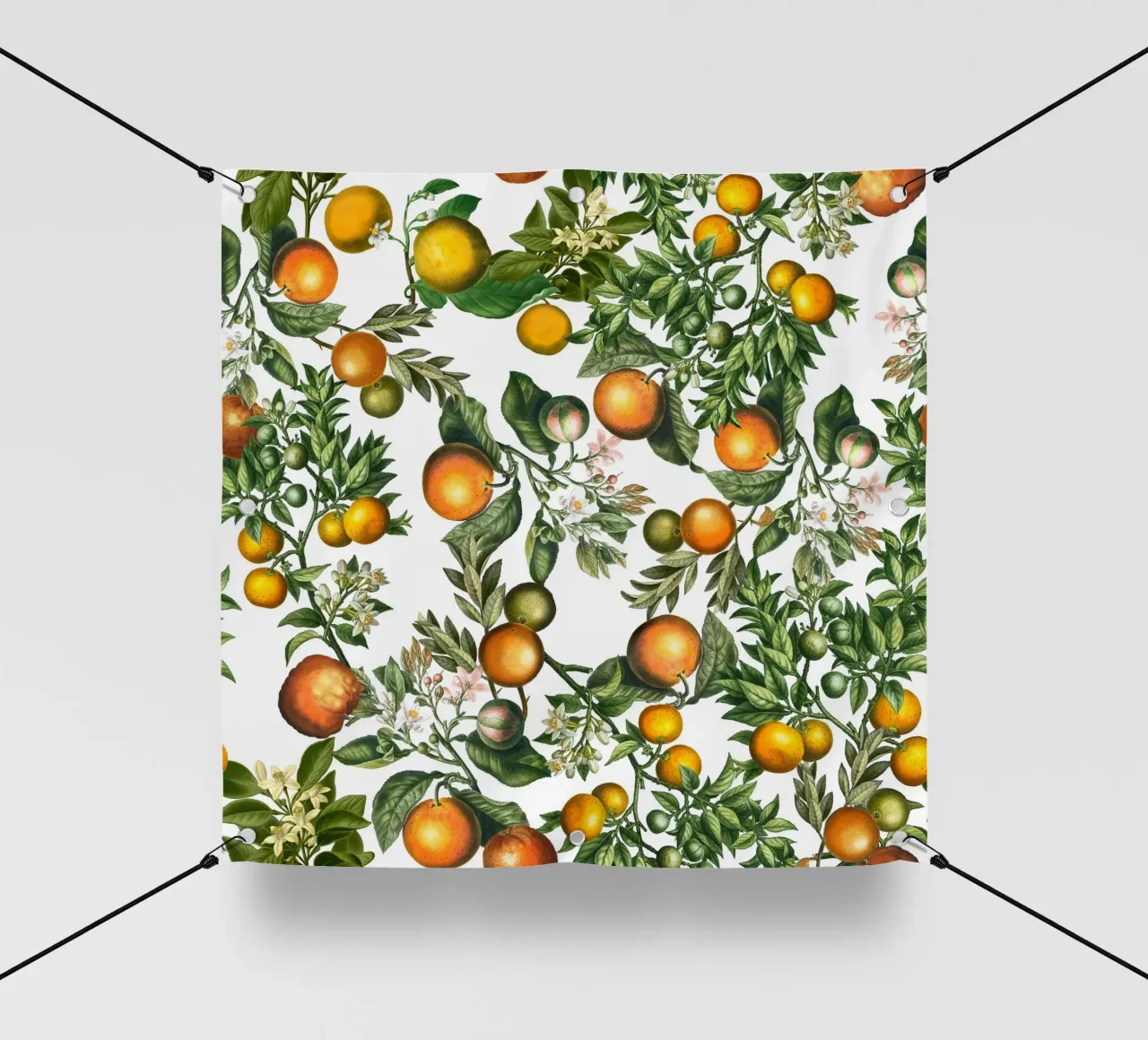 Oranges Pattern on White Fresh Citrus Botanical Print pvc cover by Stilrausch
