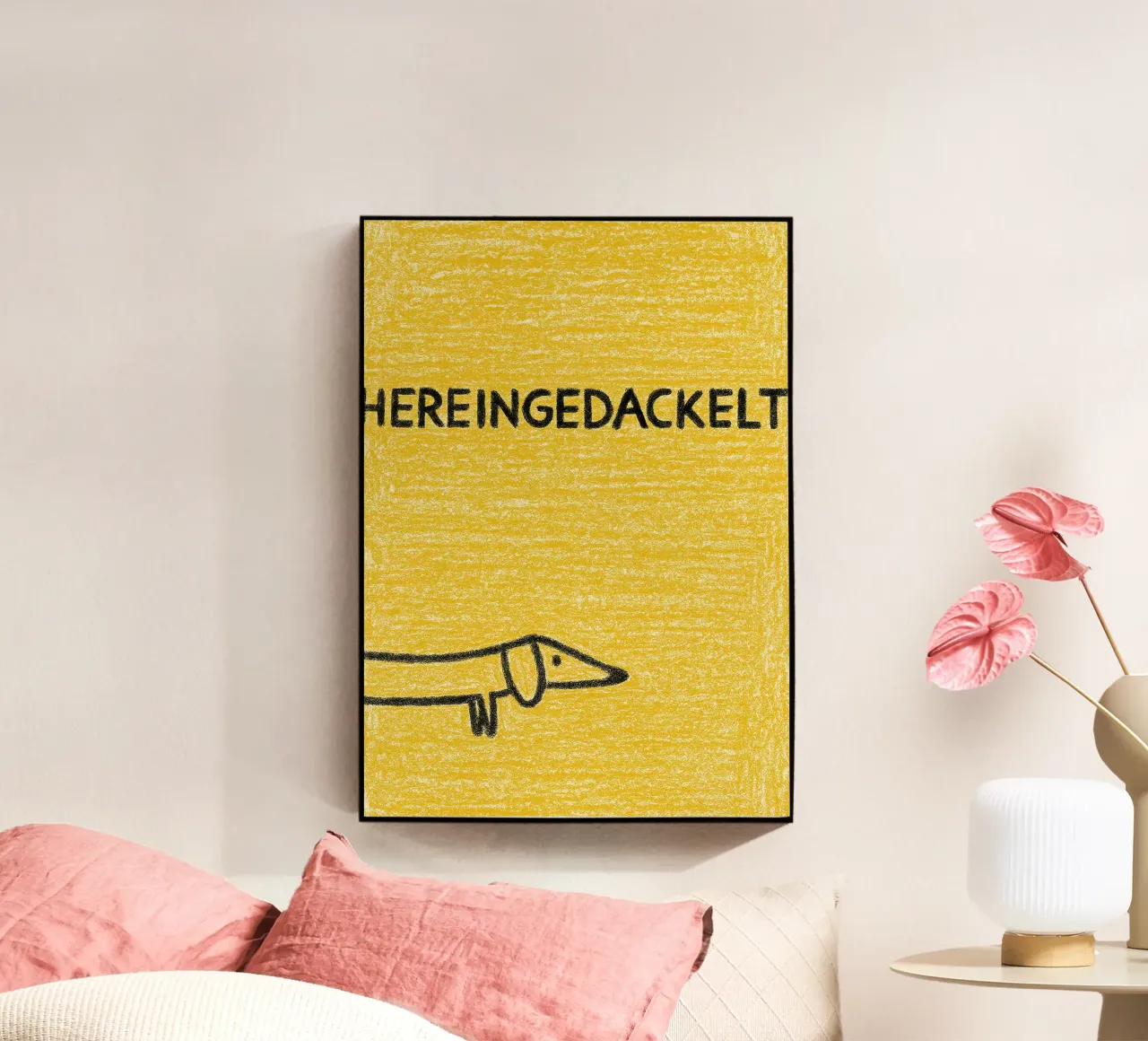 Come in / Hereingedackelt acryl van Attaboy Dsgn