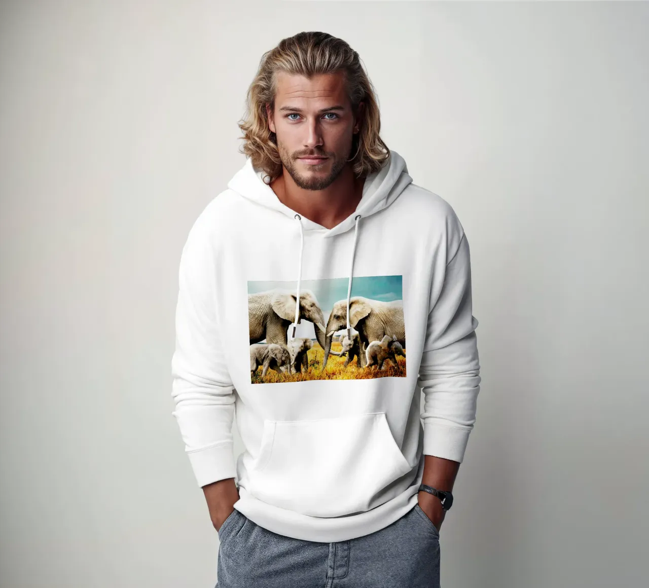 Elephant Family felpa con cappuccio da Wouter Rikken