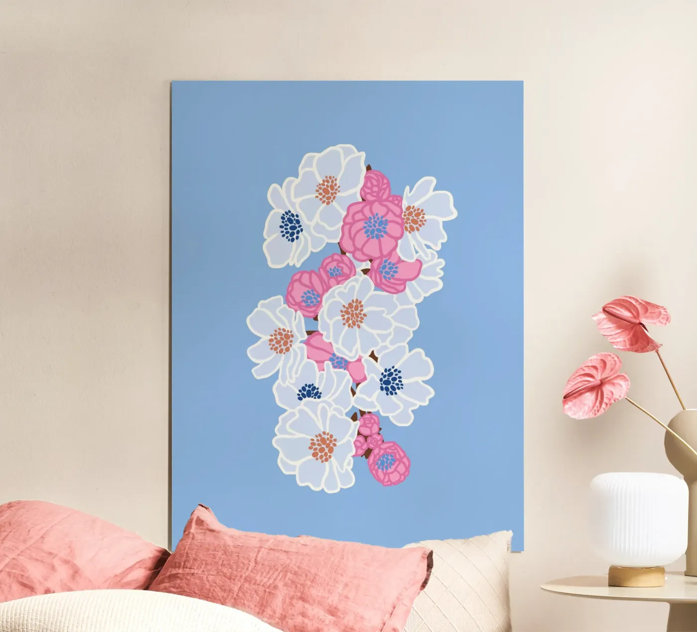 BLOSSOMING (blau) poster da Anastasia Mattern