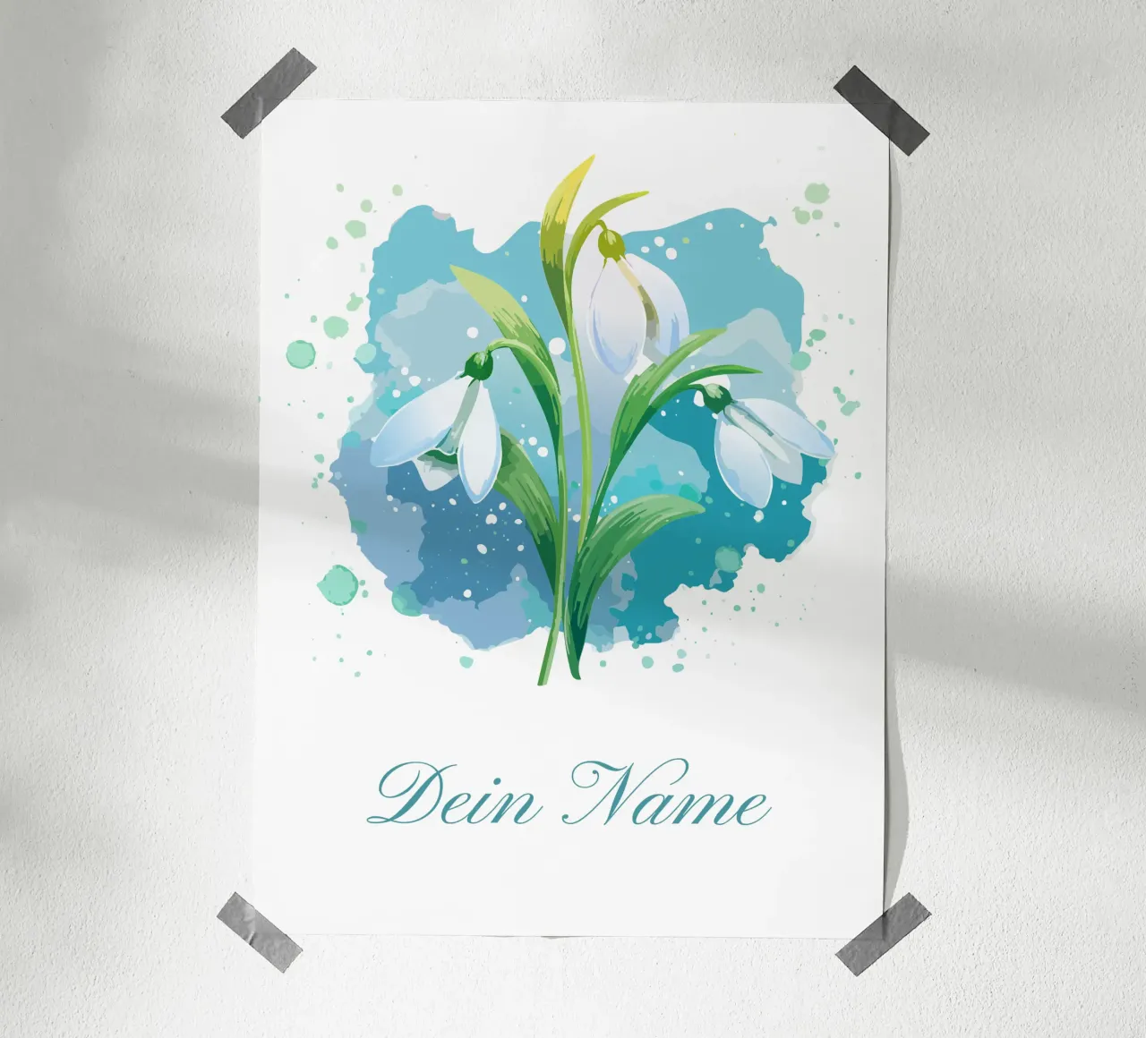 Fiore di nascita gennaio Bucaneve carta hahnemühle da Geburtsblume