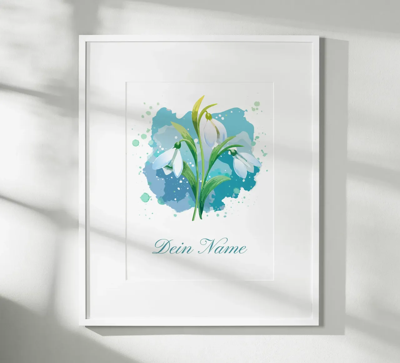 Fiore di nascita gennaio Bucaneve carta hahnemühle da Geburtsblume