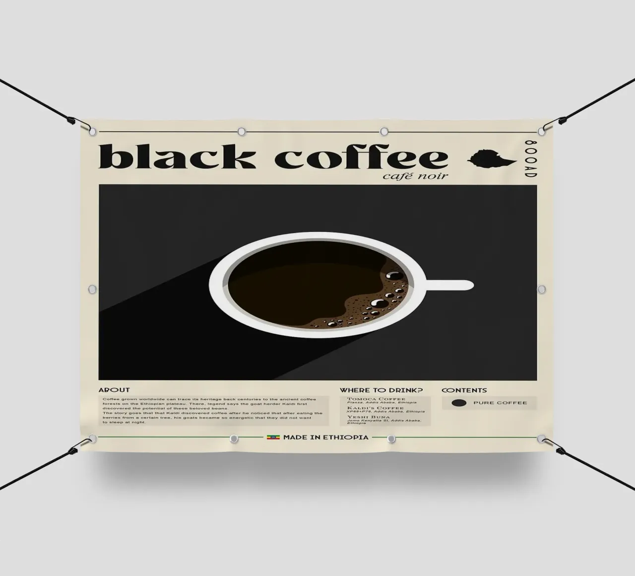 caffè nero telo in pvc da Luke Yaeger