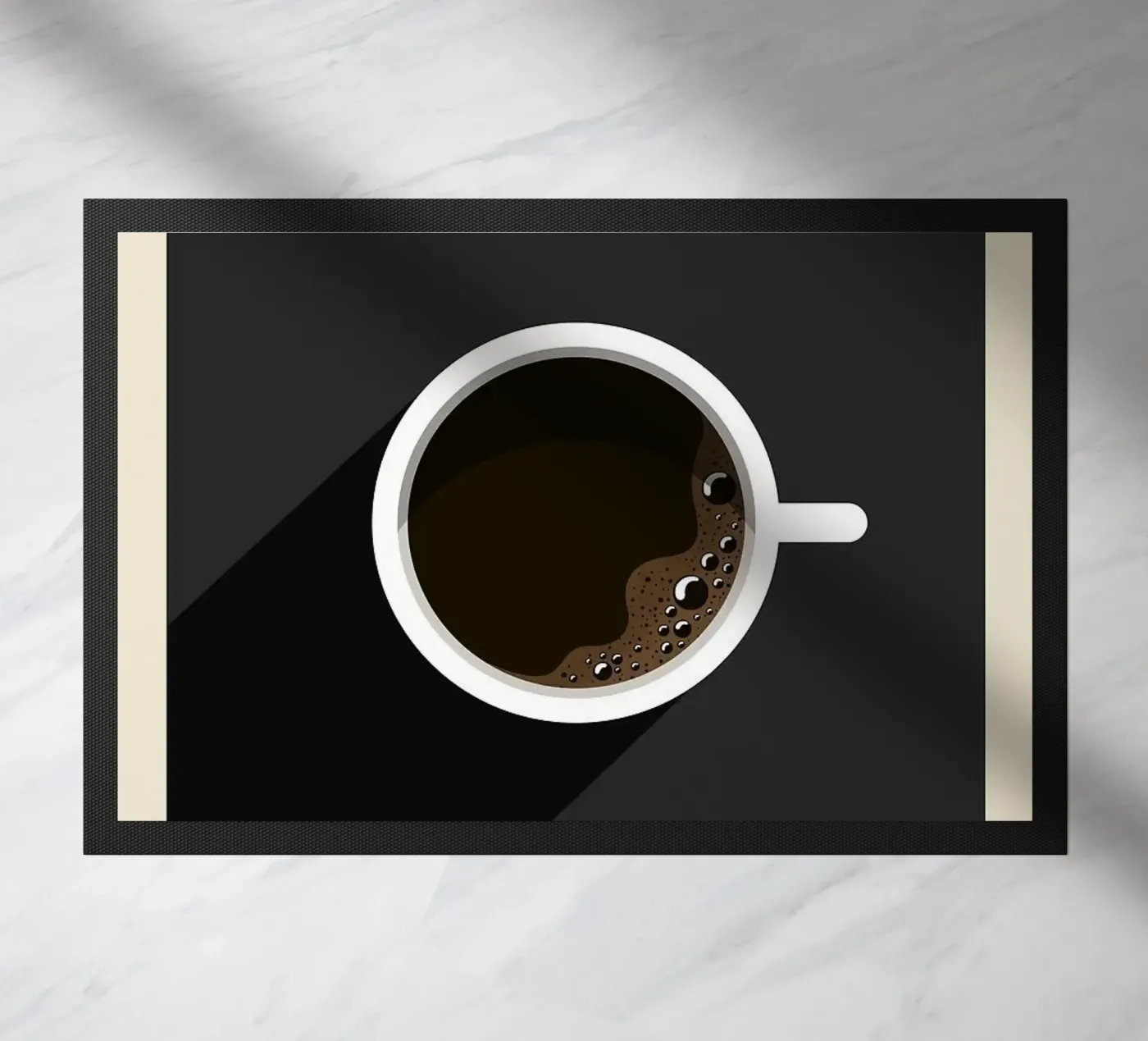 zwarte koffie deurmat van Luke Yaeger