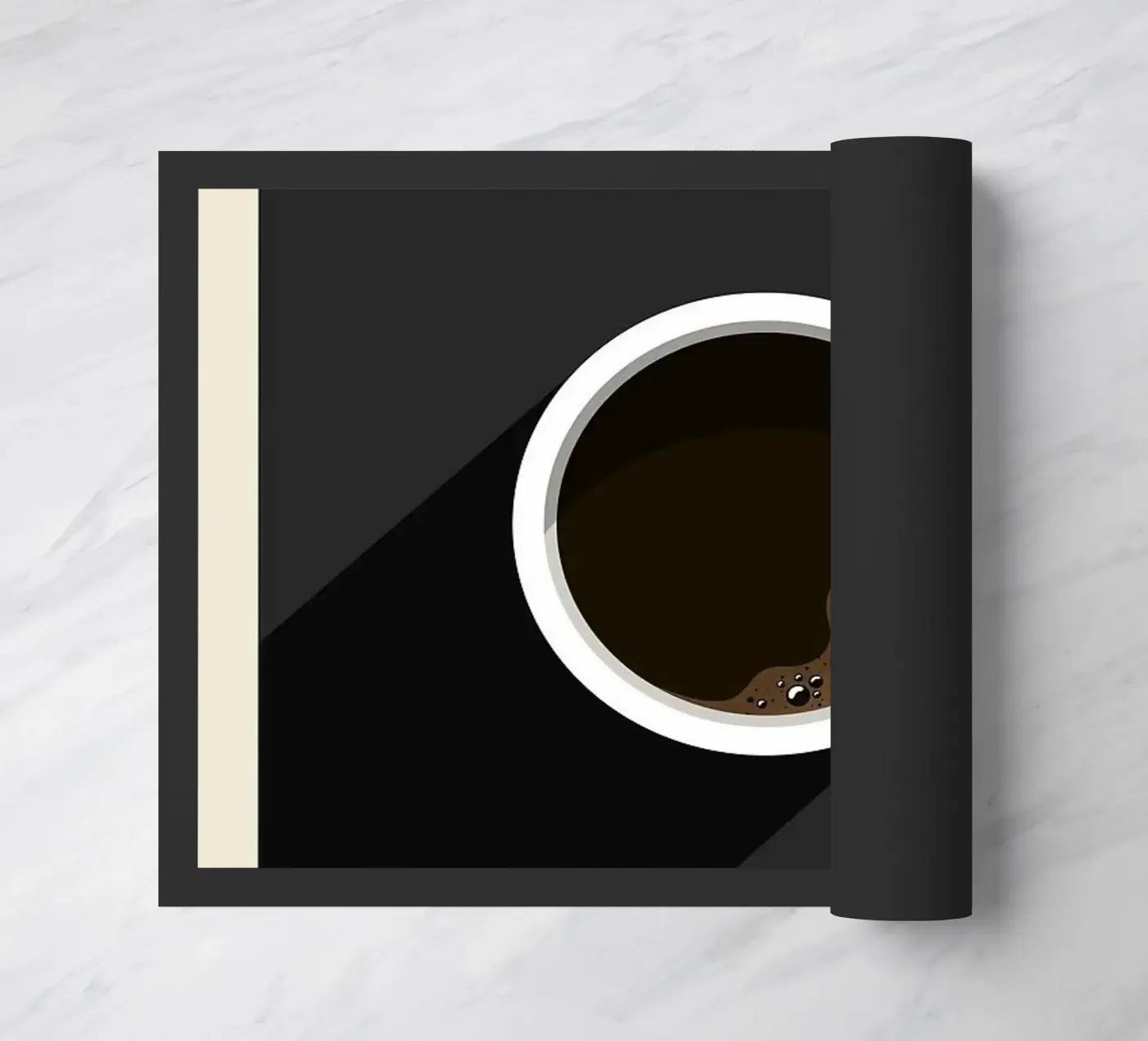 zwarte koffie deurmat van Luke Yaeger