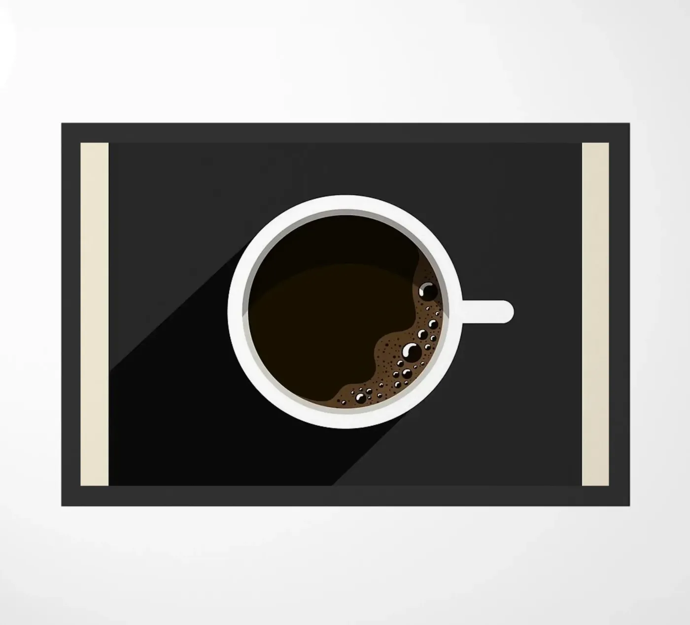 zwarte koffie deurmat van Luke Yaeger